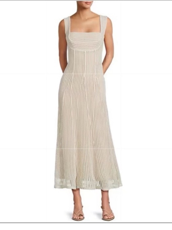 ANTONIO MELANI Dresses & Skirts - ANTONIO MELANI Cream Crochet Maxi Dress